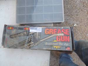 lot 284 image: Grease gun and compartment box