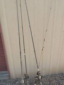 lot 354 image: Rods and reels x 4 Abu Garcia zebco -55