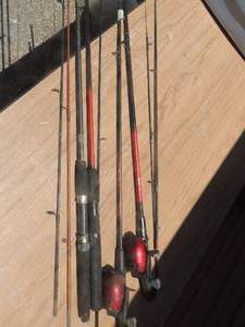 lot 358 image: Parts of poles and  Shakespeare reels 2
