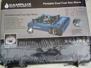 lot 10 image: CAMPLUX portable dual fuel  GAS stove NIB