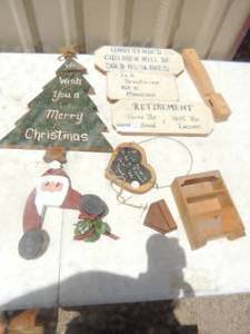 lot 452 image: Wood holiday cutouts