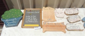 lot 457 image: Assorted wood plaques