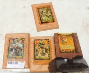 lot 459 image: Football cards  displays Troy Aikman x2, Emmett Smith. Michael Irvin (The triplets)