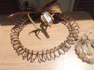 lot 461 image: Metal wreath with horns