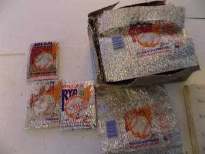 lot 368 image: Nolan Ryan baseball cards second series x 1, 1st series x  unopened packs and 100 plus pack wrappers