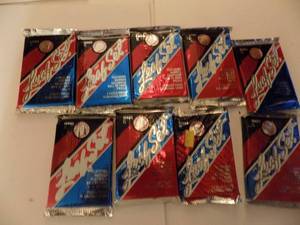 lot 536 image: 1991 LEAF baseball card x 9