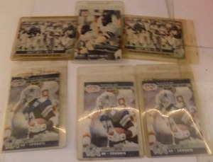lot 506 image: Emmitt Smith Proset cards 1990 1st round draft x 3 1990 offensive rookie of the year