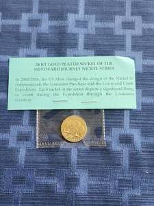 lot 5 image: 2005 - 24kt gold plated nickel of the westward journey nickel series