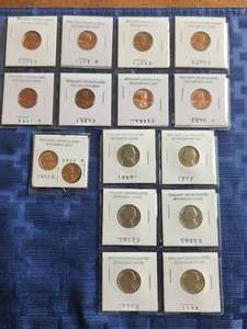 lot 31 image: Selection of brilliant uncirculated coins