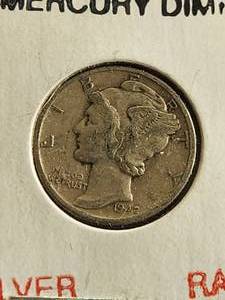 lot 39 image: 1942 Mercury Dime - Silver - rare