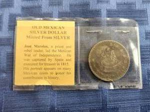 lot 41 image: Old Mexican silver dollar - minted from silver