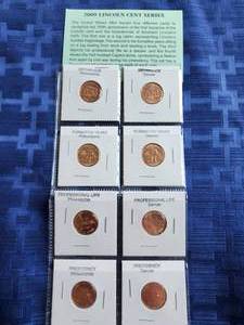 lot 47 image: 2009 Lincoln cent series - represents 100th anniversary of Lincoln cent