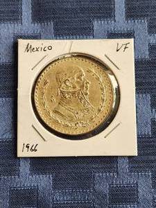 lot 78 image: 1966 Mexican silver dollar coin