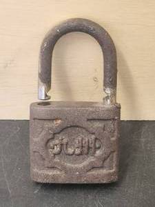 lot 92 image: Vintage padlock with no key
