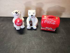 lot 152 image: Coca Cola themed salt & pepper shakers