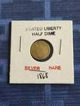 1868 Seated Liberty Half Dime - Silver - Rare
