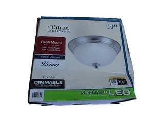 lot 18 image: New in box Patriot 11in Flush Mount Light