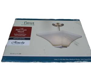 lot 19 image: New in Box Semi Flush Mount Light