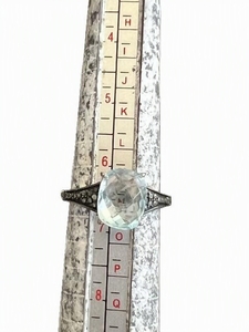 lot 74 image: Topaz Stone , 925 marked band, see pictures for size and weight
