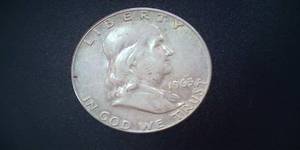 lot 84 image: 1963 Silver Franklin Half Dollar