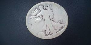 lot 88 image: Silver Walking Liberty Half Dollar , Date