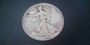 lot 100 image: 1941 Silver Walking Liberty Half Dollar