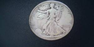 lot 108 image: 1945 Silver Walking Liberty Half Dollar