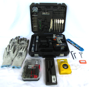 lot 503 image: Matco Tools ratchet extension set, New Stanley 25 tape measure, Blue Ridge tool set with cordless drill, Hyper Tough mini driver set, Barracuda cut resistant gloves and more