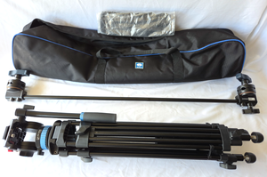lot 529 image: Sirui SH15 Aluminum Video Tripod with Fluid Head, Avenger D200B video grip heads with cross bar