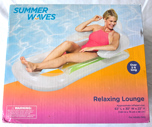 lot 534 image: NIB Summer Waves inflatable relaxing lounge chair