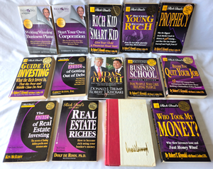lot 595 image: Rich Dad Poor Robert Kiyosaki and Donald Trump book set. One book signed by co-authors Robert Kiyosaki and Sharon L. Lector