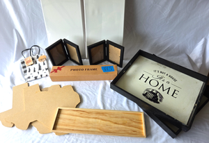 lot 573 image: Assorted art supplies including Texas silhouettes, painting canvases and more