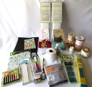 lot 606 image: Assorted arts & crafts supplies as shown