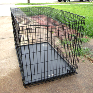 lot 585 image: Large dog cage, collapses down for easy storage