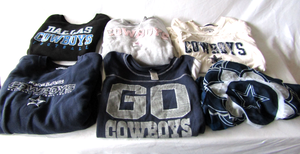 lot 601 image: Dallas Cowboys shirts and sweat shirts as shown