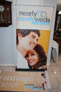 lot 20 image: Portable and retractable sign poster with case