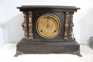 lot 16 image: Antique Malibran mantle clock