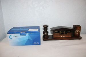 lot 43 image: Wooden desk calendar and LxTek unopened printer cartridges