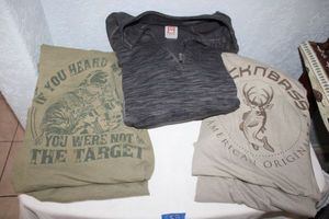 lot 58 image: Hunting and fishing T-shirts plus jacket