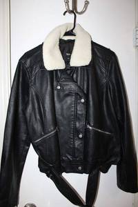 lot 61 image: Mossimo faux black leather jacket size XL