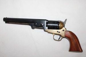 lot 29 image: CVA (Connecticut Valley Arms) replica of an 1851 Navy revolver. CCLLTC needed or background check.