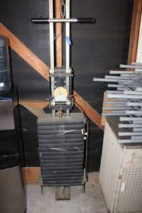 lot 140 image: Home gym weight machine (bring tools and muscle to remove)