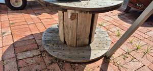 lot 180 image: Wooden spool tables