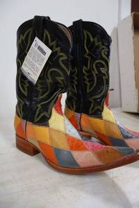 lot 313 image: Herrera multicolor boots size 9