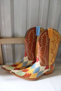 lot 63 image: Herrera Multi color boots size 9.5