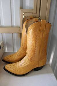 lot 91 image: Buttercup color boots size 9.5