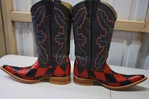 lot 232 image: Herrera red and black color boots size 5