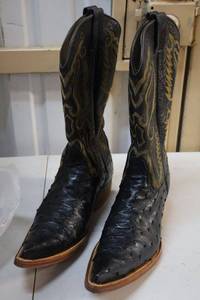 lot 238 image: Herrera black color ostrich boots size 6