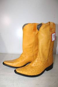 lot 360 image: Mangobuttercup color ostrich boots size 8