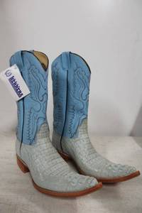 lot 436 image: Herrera Caiman blue boots size 7